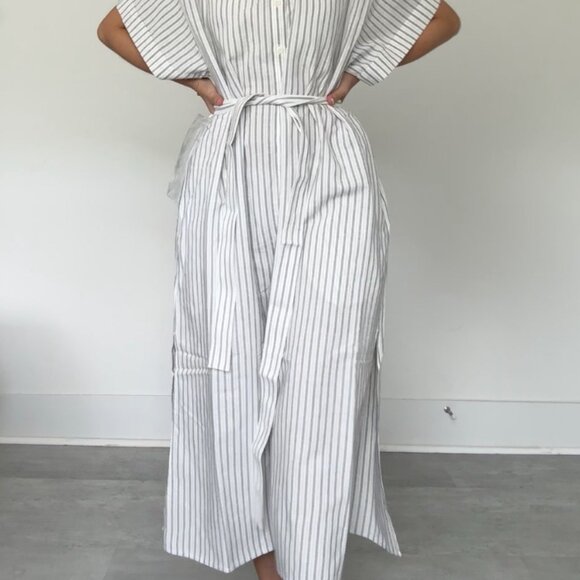 Linen Blend Relaxed Fit Dress - Picture 5 of 9